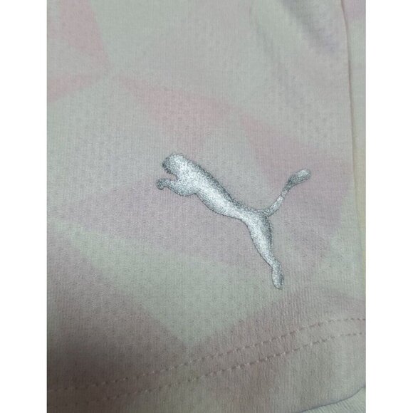 puma girls youth logo shorts size M 8-10 multi color triangles nwt - Picture 4 of 7